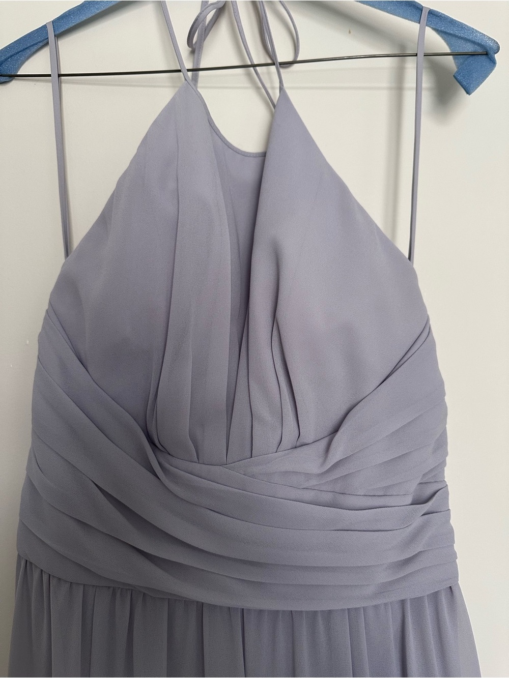 Amsale Lavender Strapless Chiffon Evening Dress